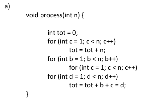 Solved -Provide the Big O complexity and how you arrive to | Chegg.com