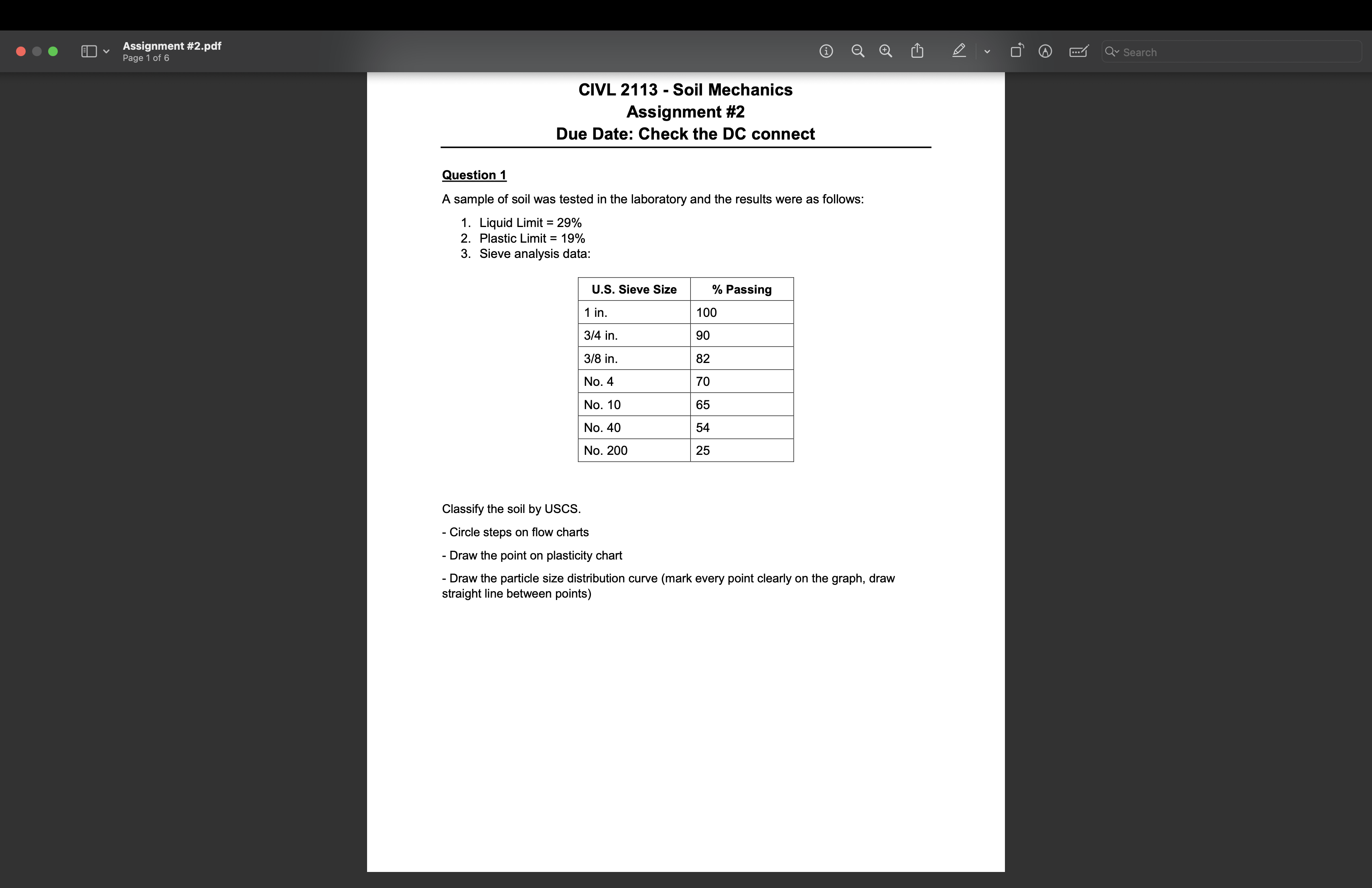 Solved Question 1 A sample of soil was tested in the | Chegg.com