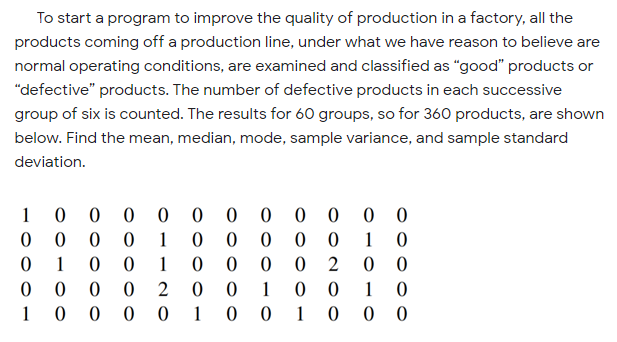 Solved To start a program to improve the quality of | Chegg.com