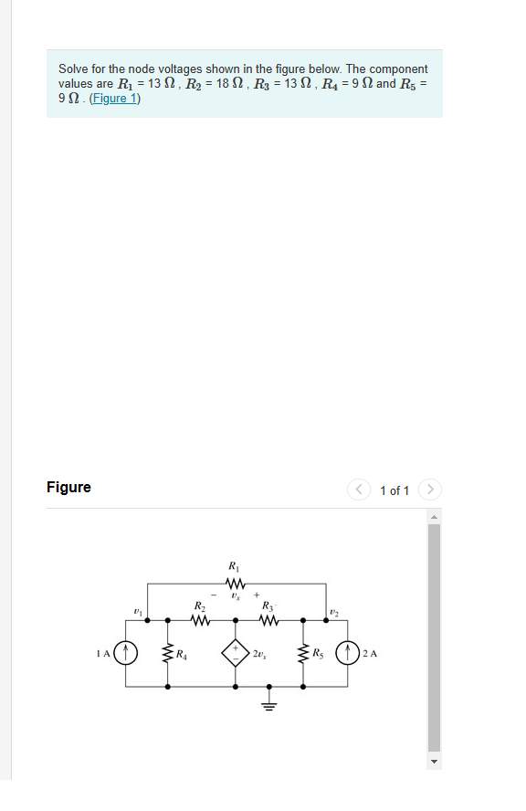 Solved Solve For The Node Voltages Shown In The Figure | Chegg.com