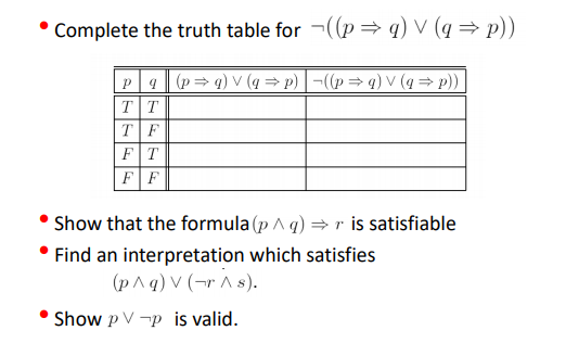 Solved Complete The Truth Table For P Q V Ap P 9 P Chegg Com