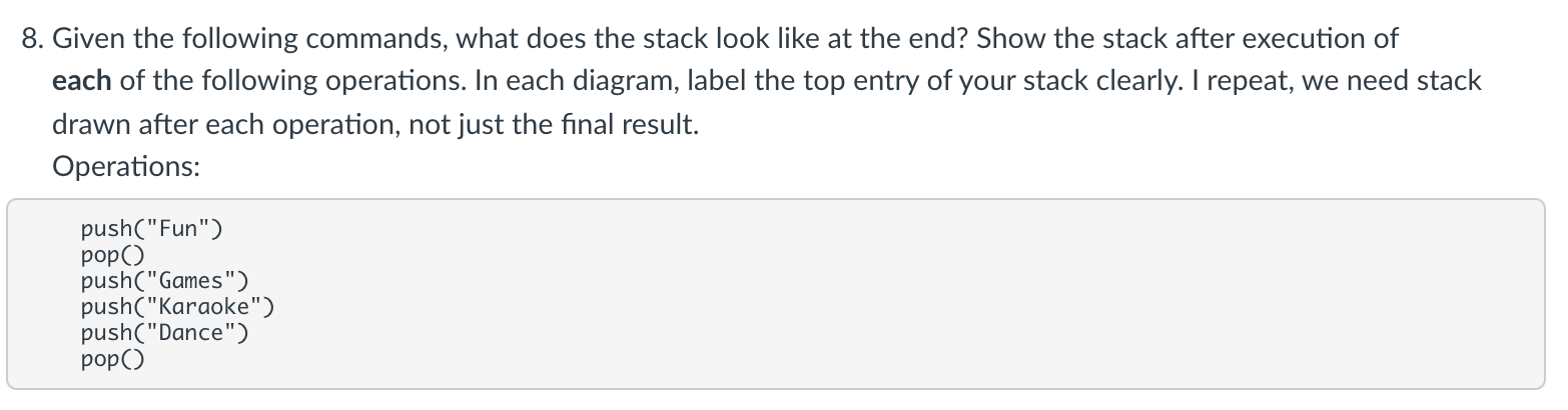 Solved Intro to Data Structure Do not use Java code Show | Chegg.com