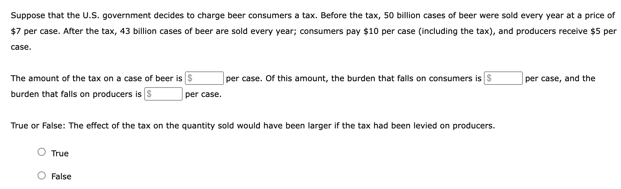 Solved Suppose That The U S Government Decides To Charge Chegg