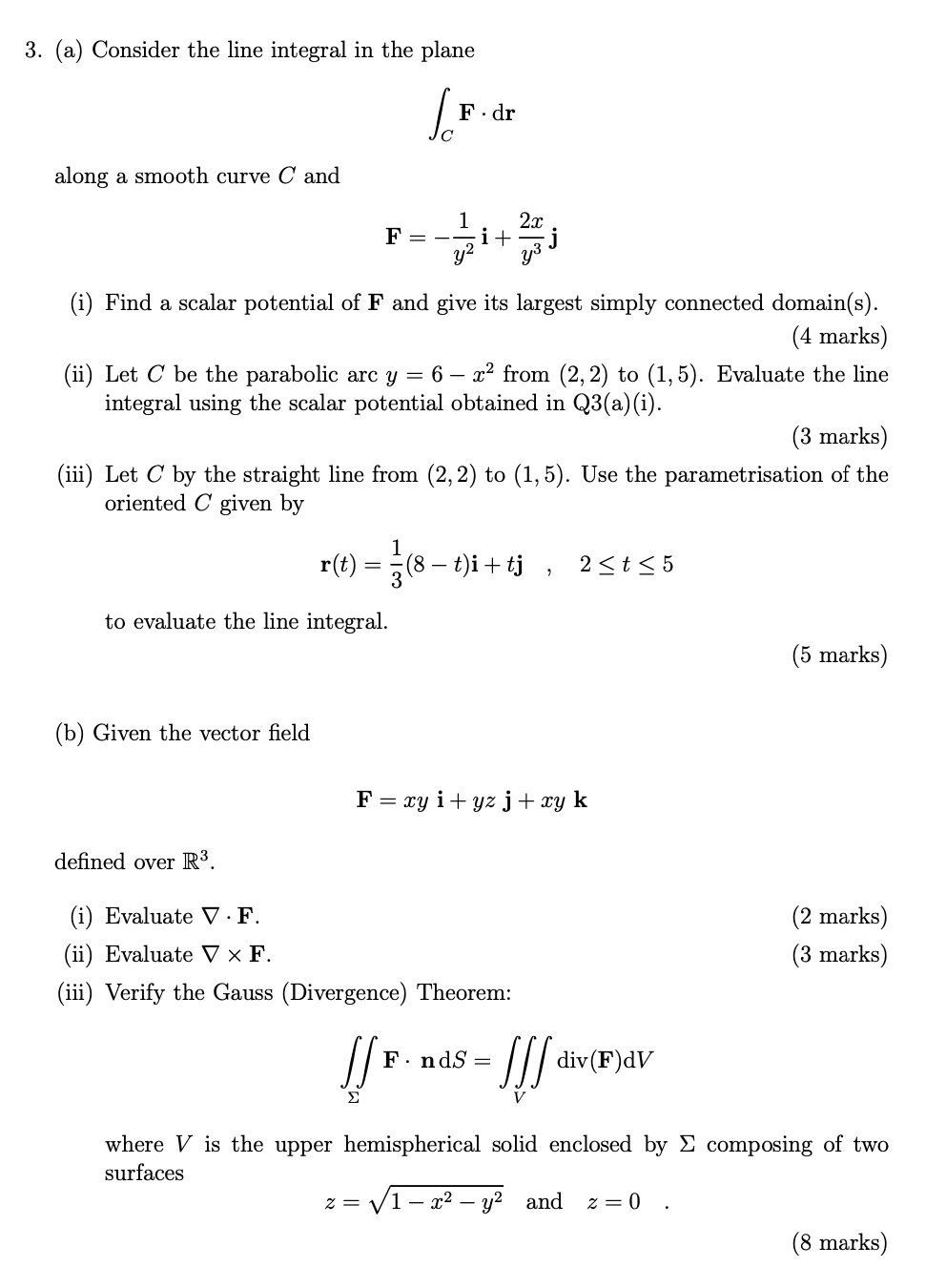 Solved 3. (a) Consider The Line Integral In The Plane ∫cf⋅dr 