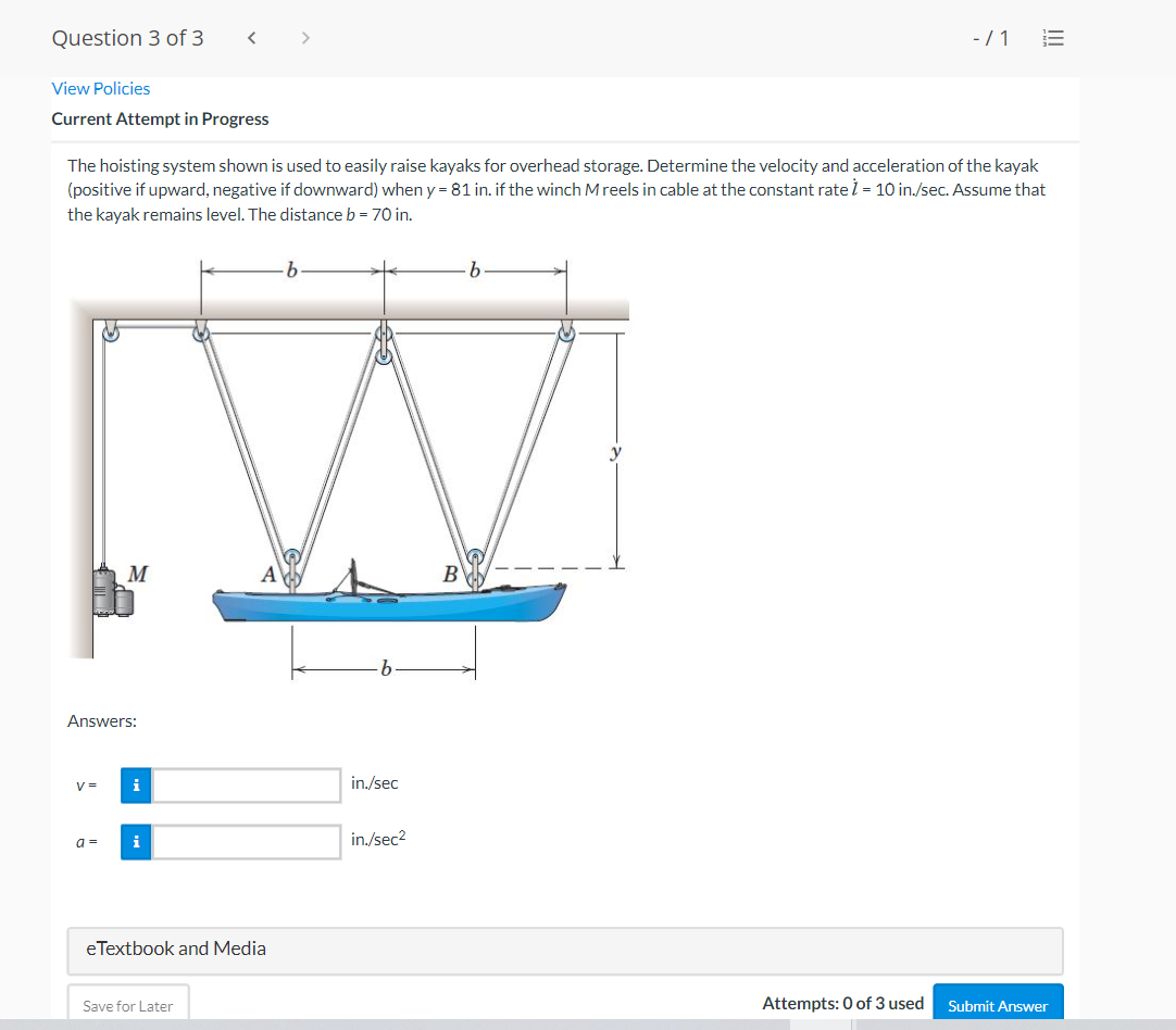 Solved Question 3 of 3 -/1 View Policies Current Attempt | Chegg.com
