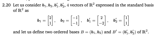 Solved 2.20 Let Us Consider B1,b2, 61, 62, 4 Vectors Of R2 | Chegg.com