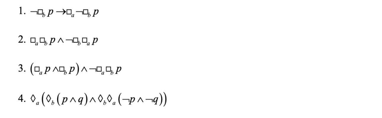 Solved For Each Of The Following Formulas, Give (a) ﻿a Model | Chegg.com