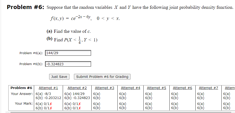 Solved Problem \#6: Suppose That The Random Variables X And | Chegg.com