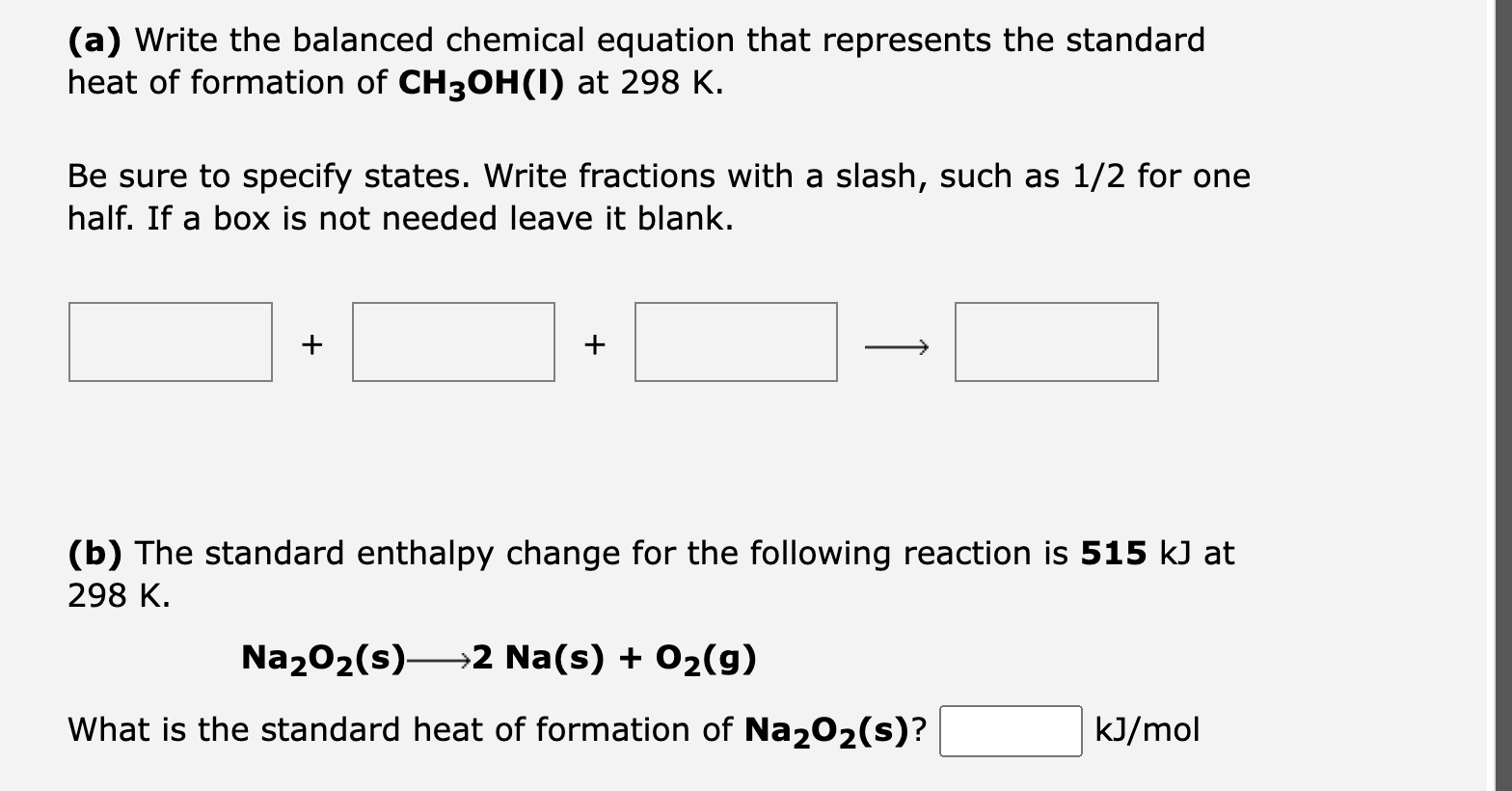 Solved (a) Write the balanced chemical equation that