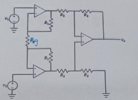 Solved (a) An instrumentation amplifier shown in Figure 1 is | Chegg.com