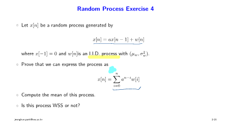 Random Process Exercise 4 Let [n] be a random process | Chegg.com