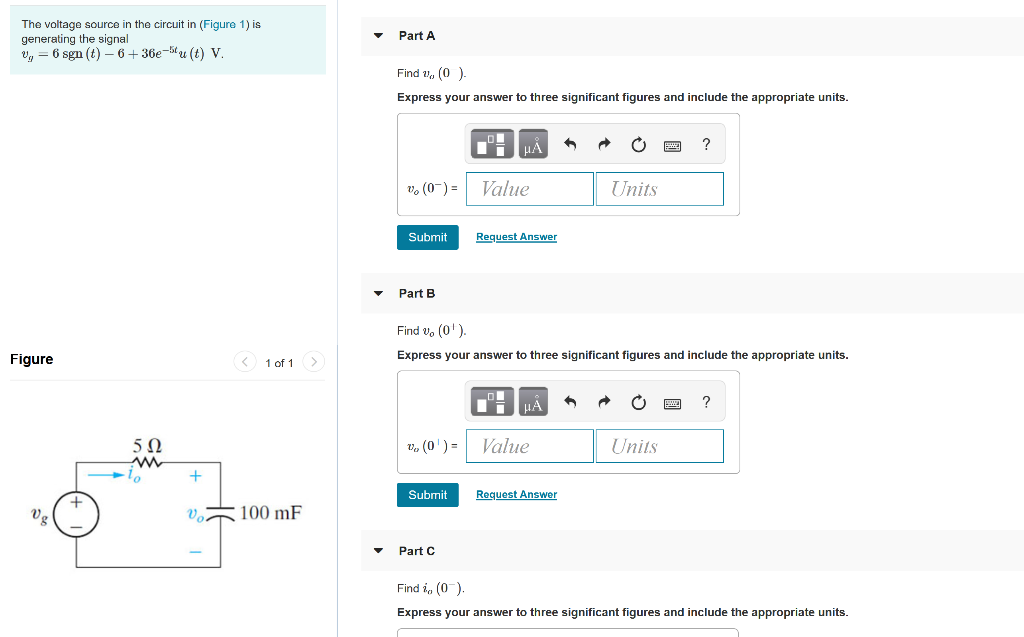 Solved The voltage source in the circuit in (Figure 1) is | Chegg.com