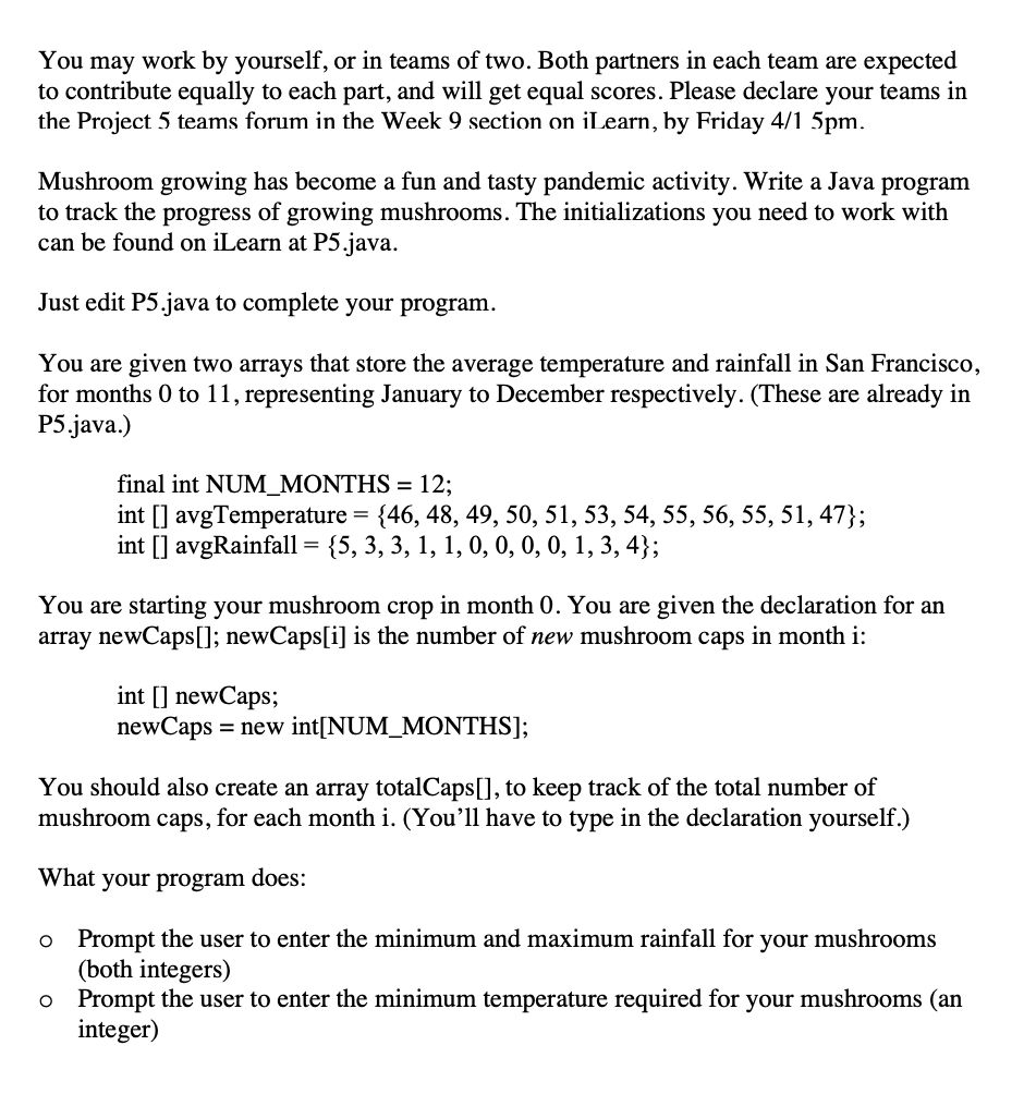Solved You may work by yourself, or in teams of two. Both | Chegg.com