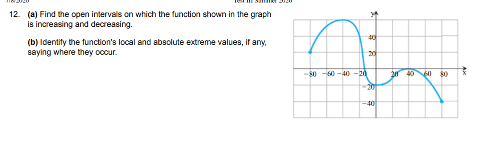 Solved у 12. (a) Find the open intervals on which the | Chegg.com