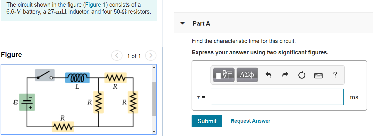 Solved The circuit shown in the figure (Figure 1) consists | Chegg.com