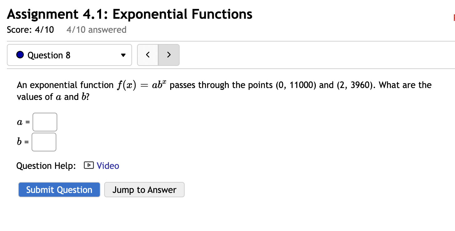 written assignment module 10 exponential functions