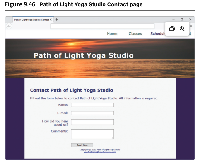 Path of Light Yoga Studio Chapter 9 CONFIGURE THE | Chegg.com