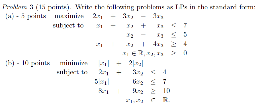 Solved Problem 3 ( 15 ﻿points). ﻿Write the following | Chegg.com
