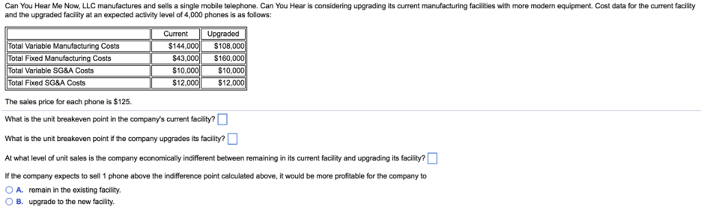 Solved Can You Hear Me Now, LLC manufactures and sells a | Chegg.com