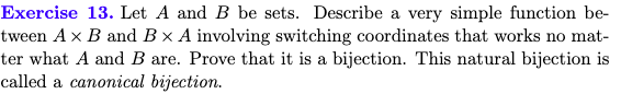 Solved Exercise 13. Let A And B Be Sets. Describe A Very | Chegg.com