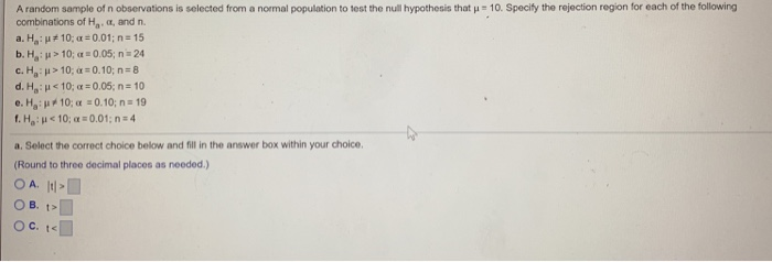 Solved A random sample of n observations is selected from a | Chegg.com