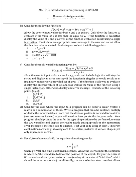 Solved 1 of 3 MAE 215: Introduction to Programming in MATLAB | Chegg.com