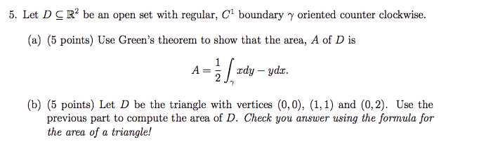 Solved 5. Let D CRP be an open set with regular, Cl boundary | Chegg.com