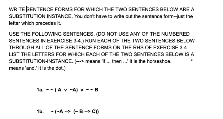 Sentence Form List Solved WRITE SENTENCE FORMS FOR WHICH THE TWO SENTENCES | Chegg.com