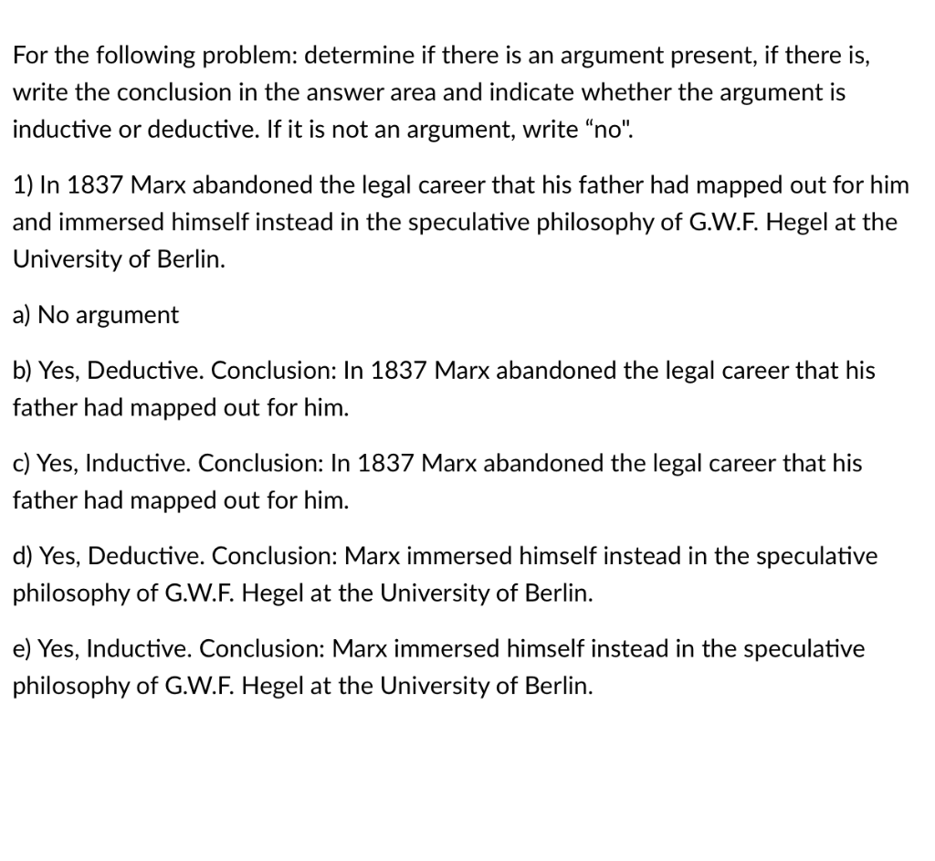 Solved For the following problem: determine if there is an | Chegg.com