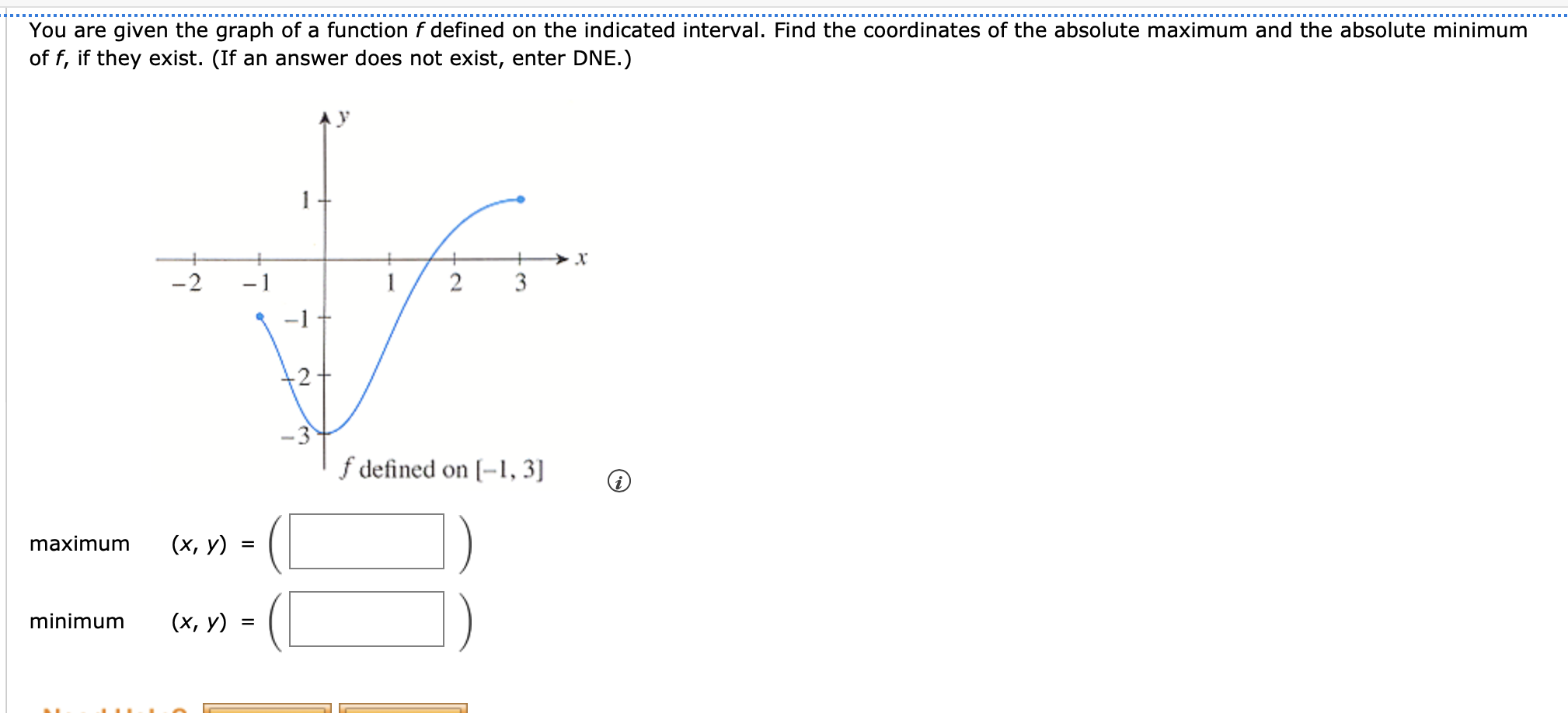 Solved You are given the graph of a function f defined on | Chegg.com