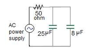Solved 2.) An AC circuit is shown below. The AC power supply | Chegg.com