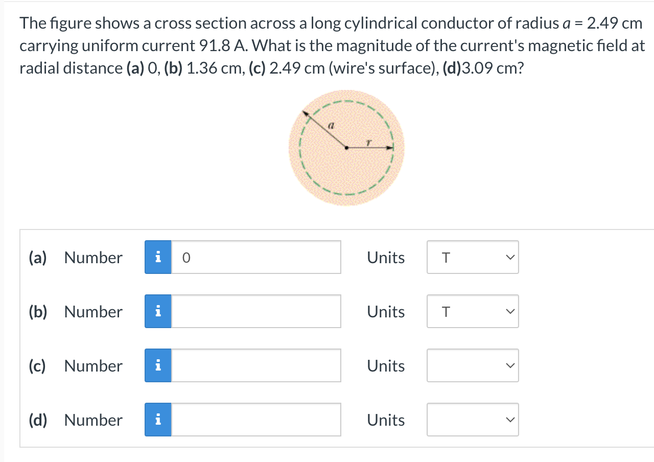 Solved The figure shows a cross section across a long | Chegg.com