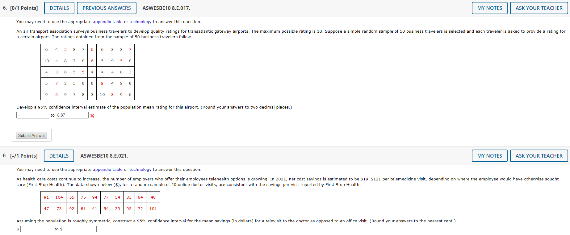 Solved Develop a 95% confidence interval estimate of the | Chegg.com