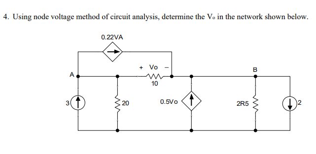 Solved 4. Using Node Voltage Method Of Circuit Analysis, | Chegg.com