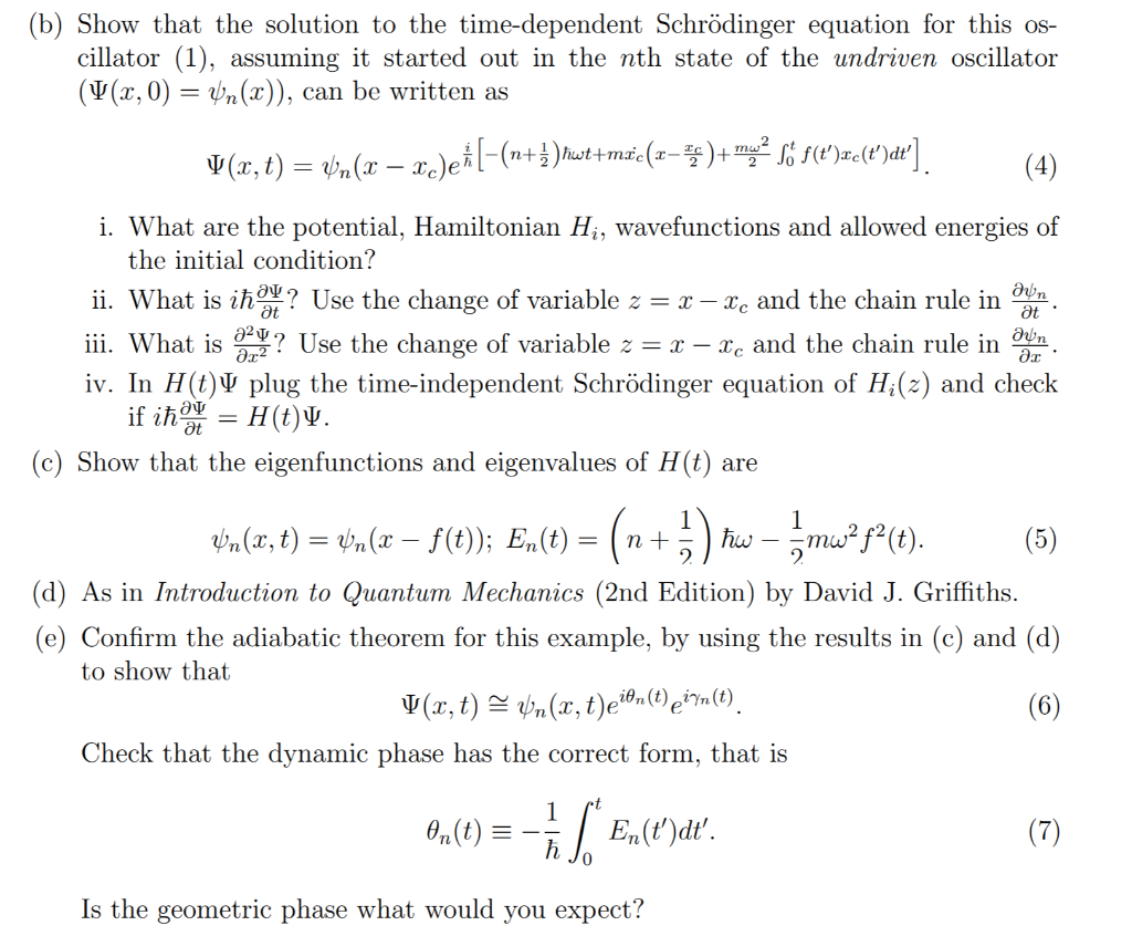 Suppose The One Dimensional Harmonic Oscillator M Chegg Com