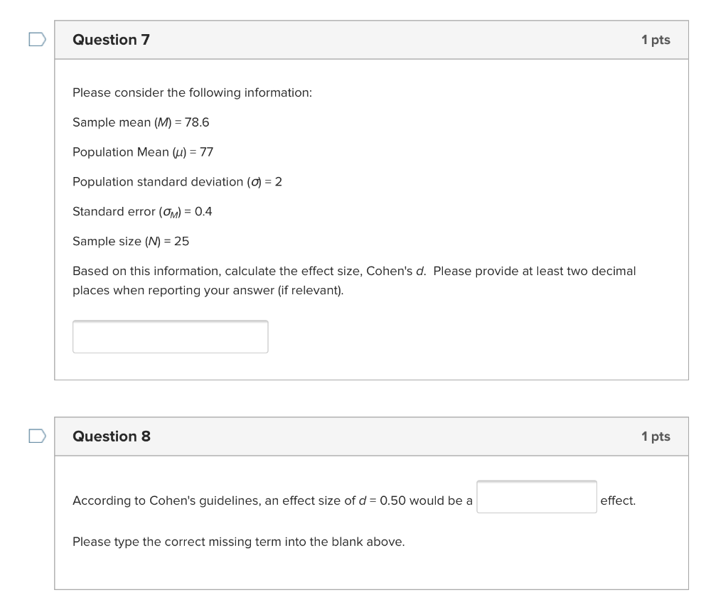 Solved Question 7 1 pts Please consider the following | Chegg.com