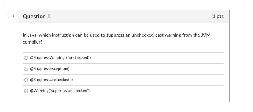 java suppress warning unchecked assignment