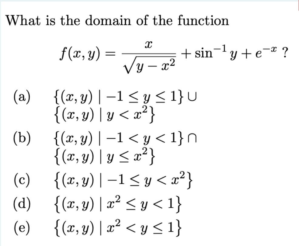 Solved What is the domain of the function | Chegg.com