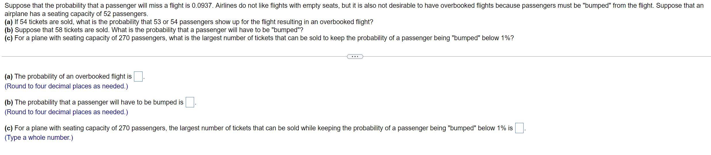 Solved Suppose That The Probability That A Passenger Will Chegg