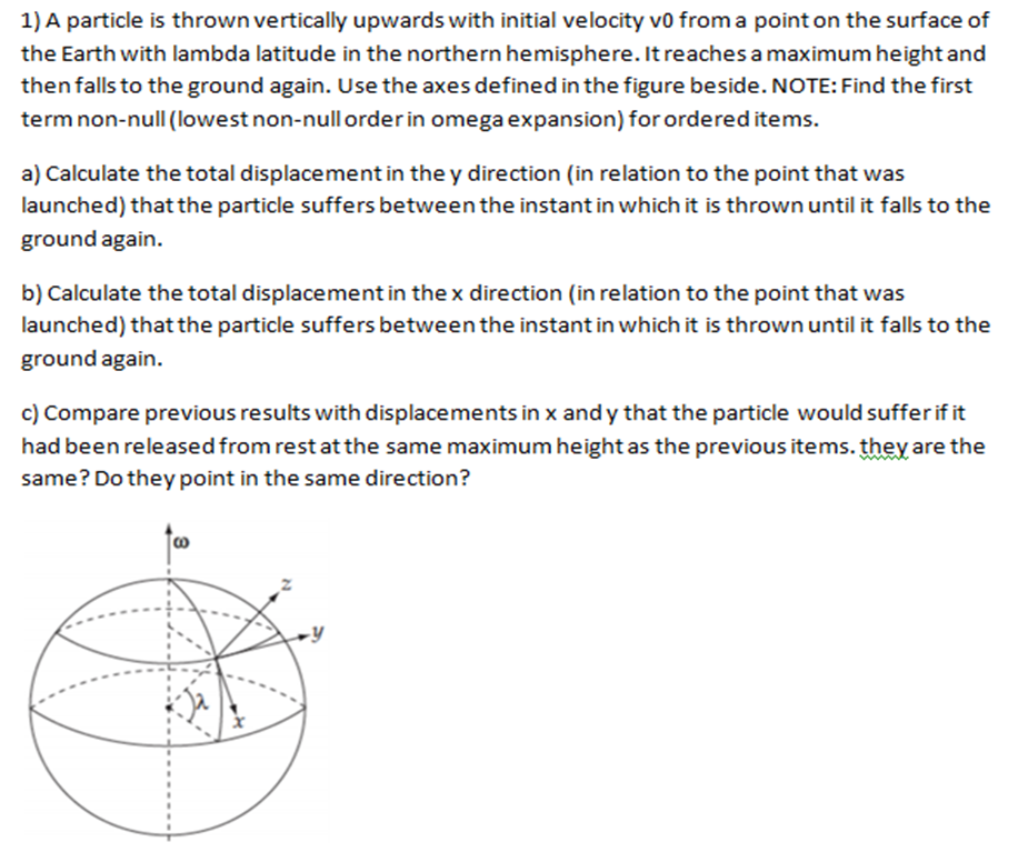 Solved 1) A particle is thrown vertically upwards with | Chegg.com