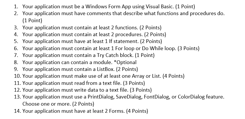 Visual Basics Code, Can create any application that | Chegg.com