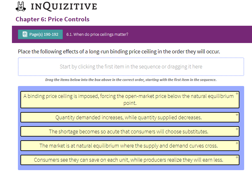 Solved Inquizitive Chapter 6 Price Controls E Page S 19