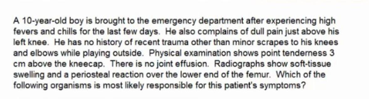 Solved A 10-year-old boy is brought to the emergency | Chegg.com