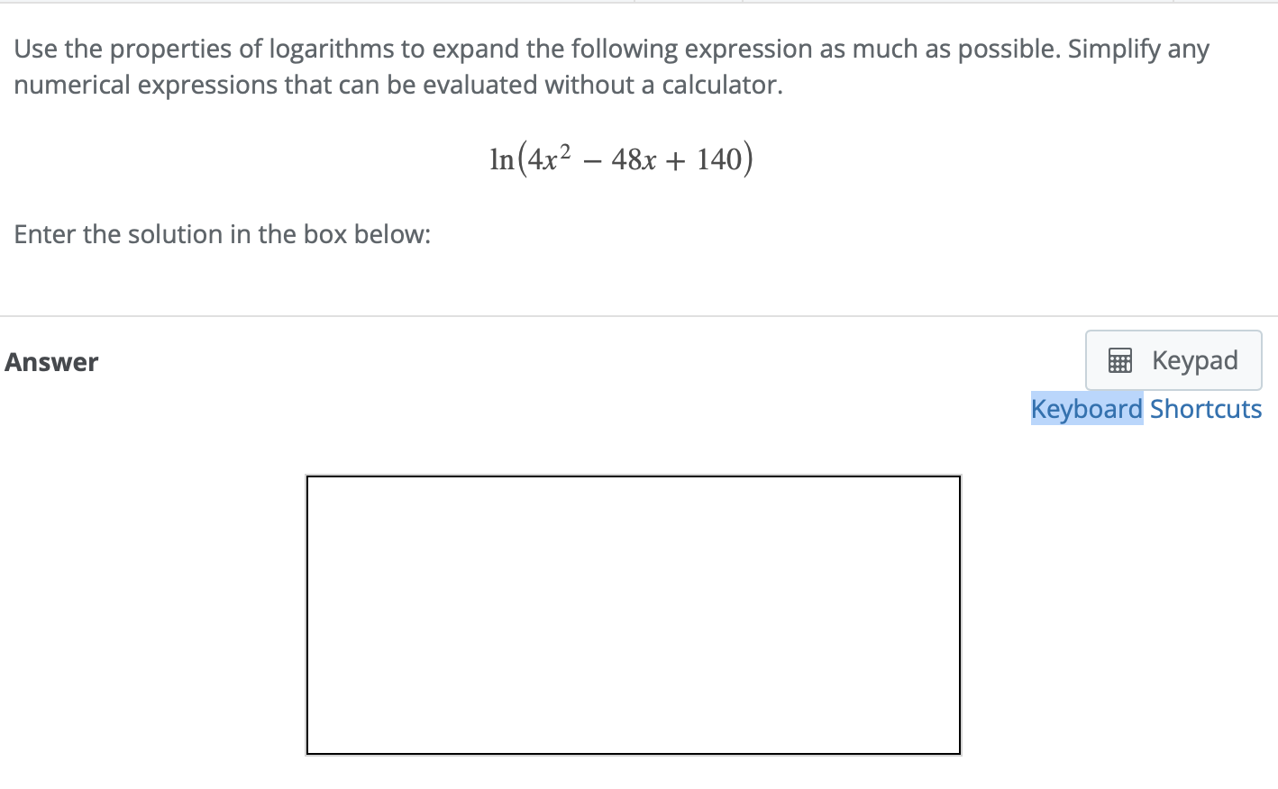 Solved Use The Properties Of Logarithms To Expand The | Chegg.com