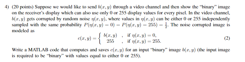 Solved Points Suppose We Would Like To Send B X Y Chegg Com