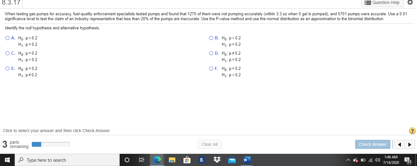 Solved this question has 3 parts to it b. What is the test | Chegg.com