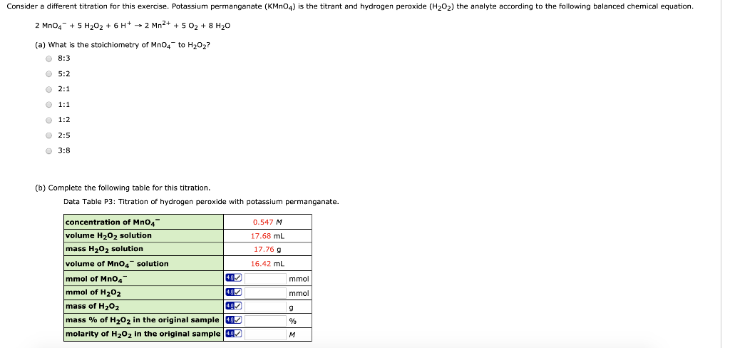 Solved Consider A Different Titration For This Exercise 1392