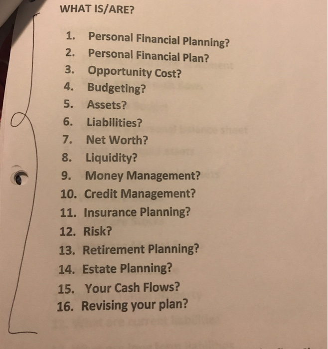 case study personal financial planning brainly