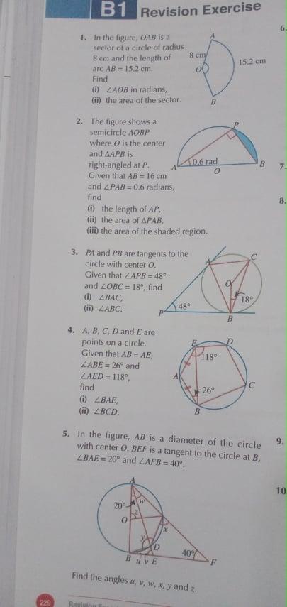 Solved B1 Revision Exercise 8 cm 15.2 cm 1. In the figure, | Chegg.com