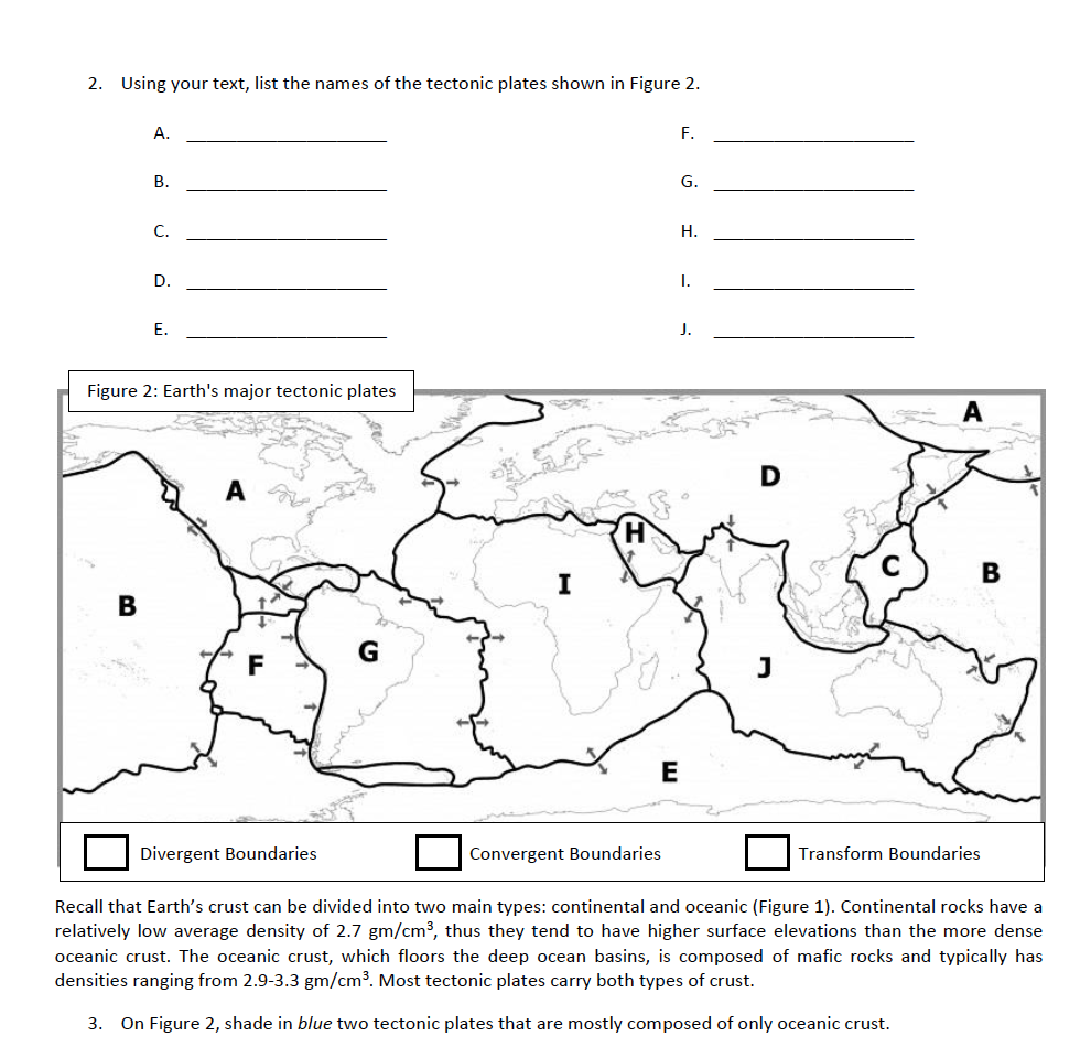 Solved 2. Using your text, list the names of the tectonic | Chegg.com